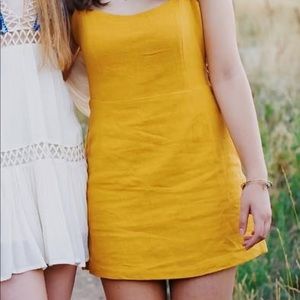 Free People yellow mini dress, size s